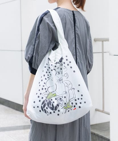RG5IB01160 TRUNK HIROKO KOSHINO イラストプリントエコバッグ