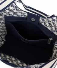 RG5IE01230 TRUNK HIROKO KOSHINO(ヒロココシノ) ジオメトリック柄ニットバッグ ネイビー