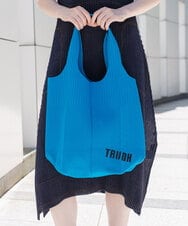 RG5JB01200 TRUNK HIROKO KOSHINO(ヒロココシノ) ロゴアップリケニットトートバッグ ブルー