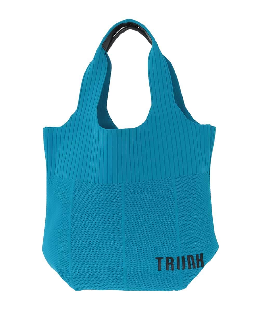 RG5JB01200 TRUNK HIROKO KOSHINO(ヒロココシノ) ロゴアップリケニットトートバッグ ブルー