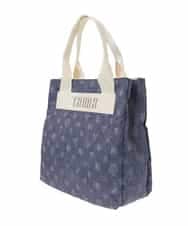 RG5JE01390 TRUNK HIROKO KOSHINO(ヒロココシノ) デニムプリントトートバッグ ネイビー