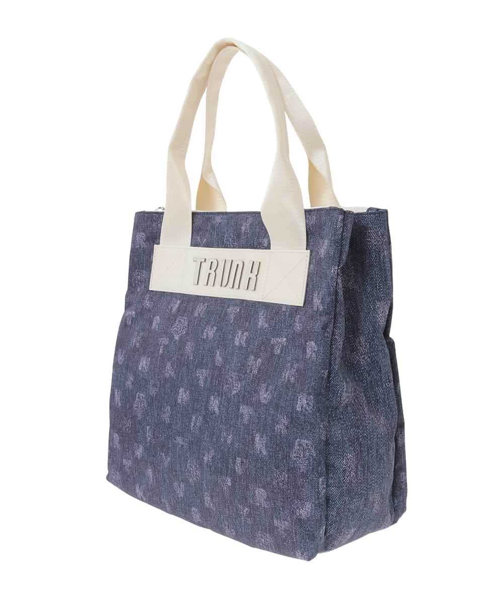 RG5JE01390 TRUNK HIROKO KOSHINO(ヒロココシノ) デニムプリントトートバッグ ネイビー
