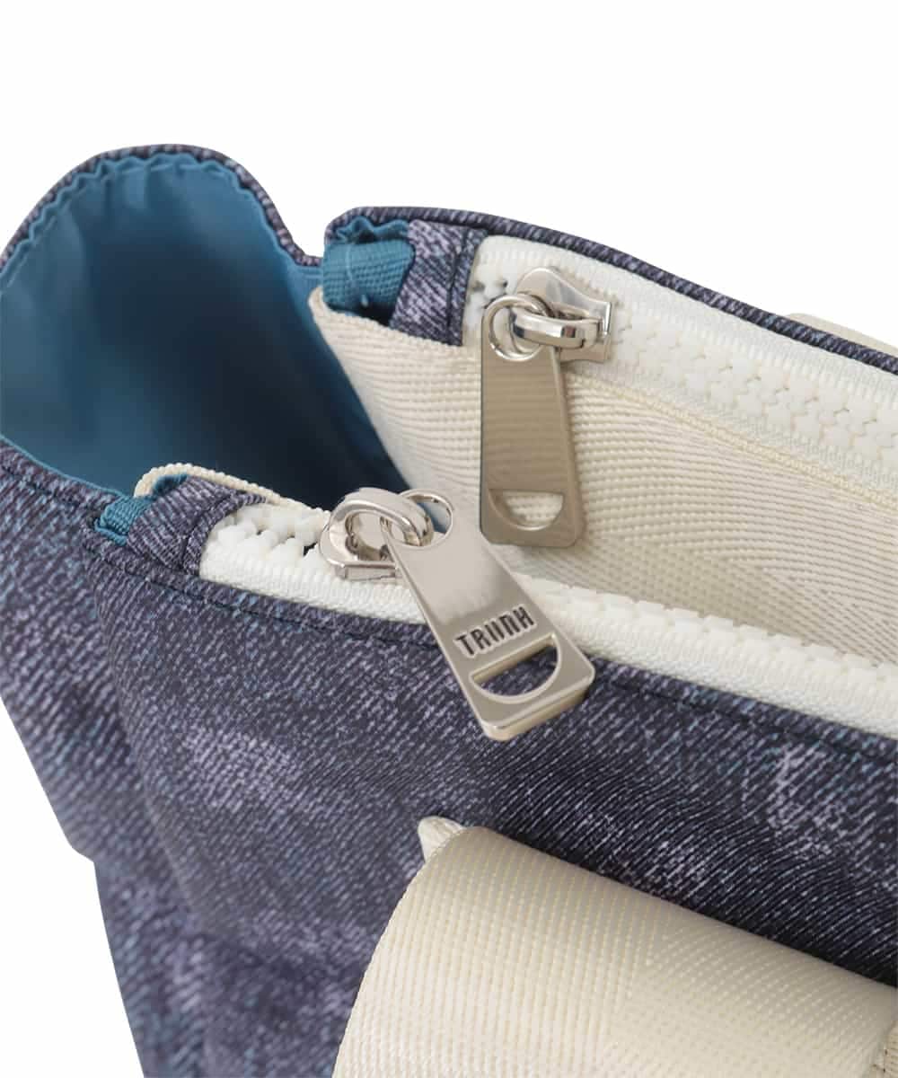 RG5JE01390 TRUNK HIROKO KOSHINO(ヒロココシノ) デニムプリントトートバッグ ネイビー