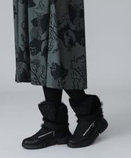 RG6AV01430 TRUNK HIROKO KOSHINO(ヒロココシノ) エコファーショートブーツ ブラック