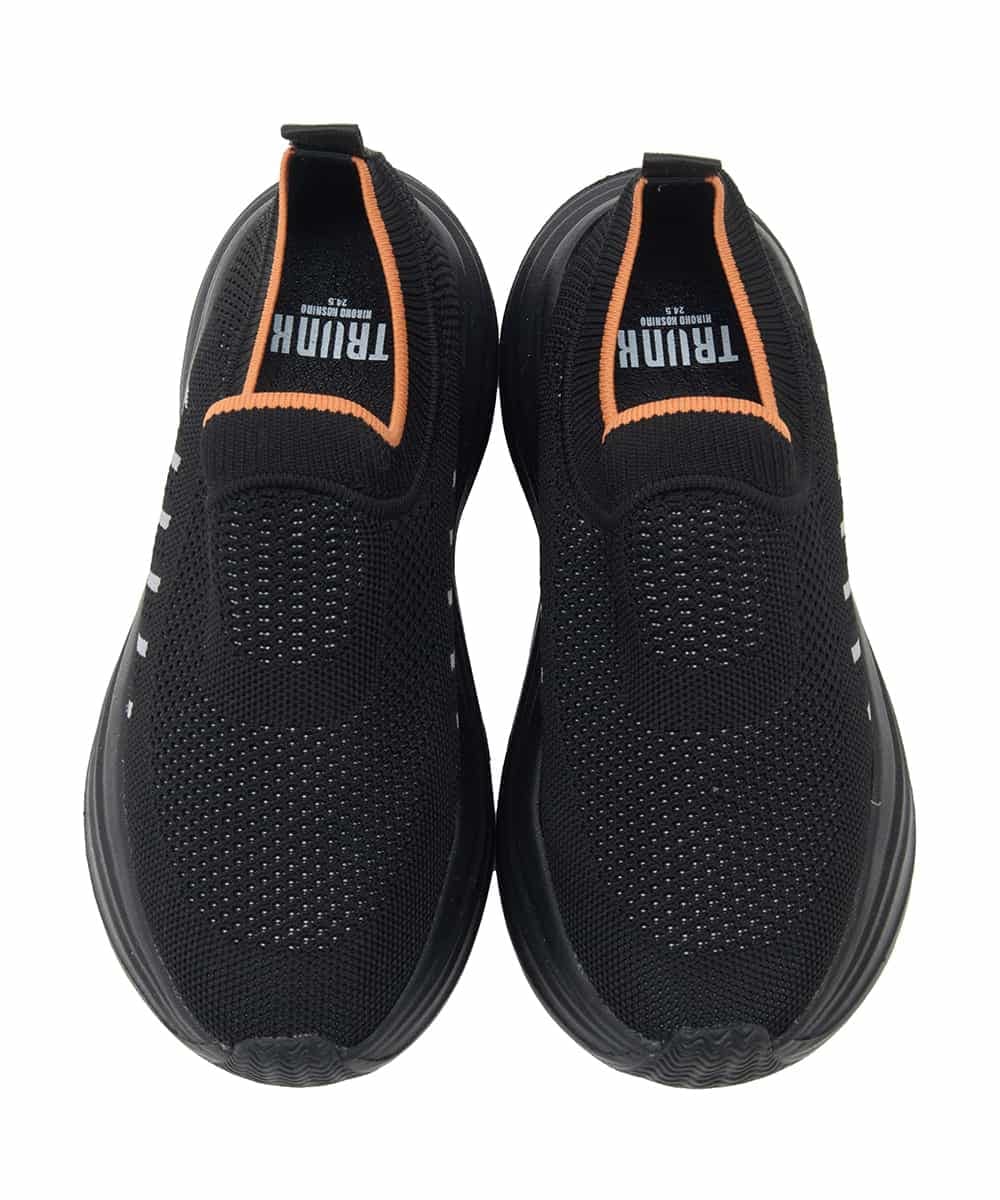 RG6ED11360 TRUNK HIROKO KOSHINO(ヒロココシノ) 【先行予約】ウエーブソールニットスニーカー ブラック