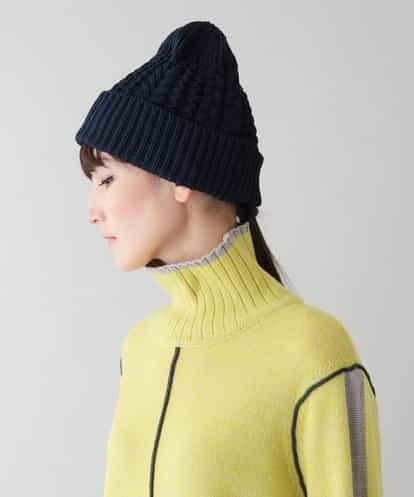 RG7AS02150 TRUNK HIROKO KOSHINO 【洗える/日本製】ケーブルニットキャップ
