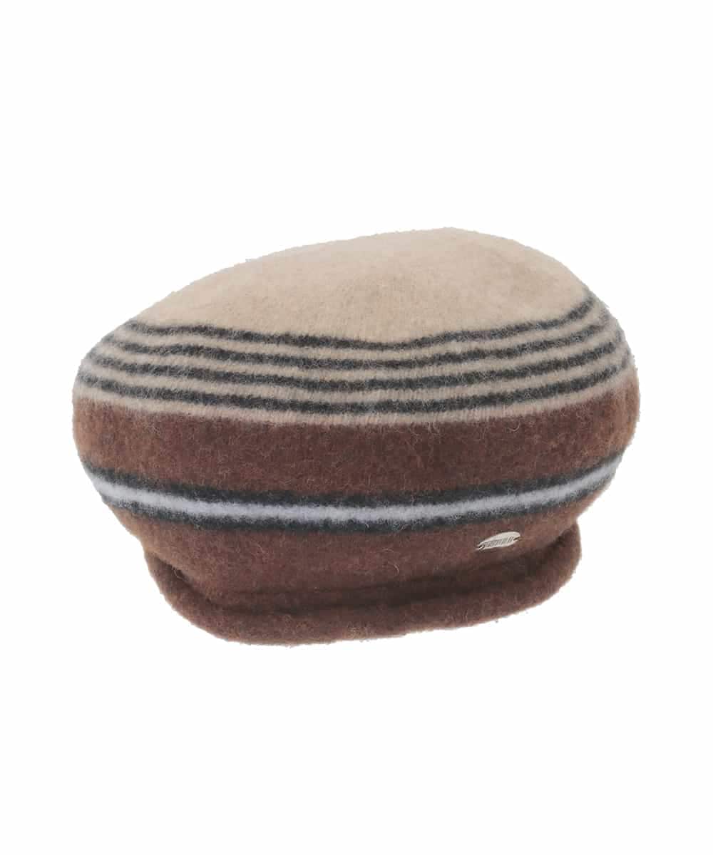 RG7CD01210 TRUNK HIROKO KOSHINO(ヒロココシノ) ボーダーニットベレー ベージュ