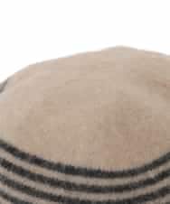 RG7CD01210 TRUNK HIROKO KOSHINO(ヒロココシノ) ボーダーニットベレー ベージュ