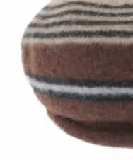 RG7CD01210 TRUNK HIROKO KOSHINO(ヒロココシノ) ボーダーニットベレー ベージュ