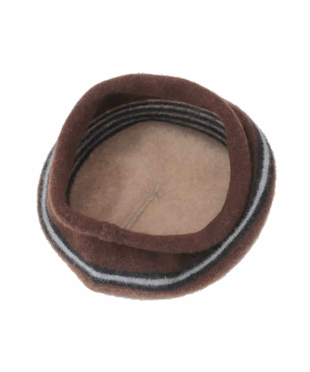 RG7CD01210 TRUNK HIROKO KOSHINO(ヒロココシノ) ボーダーニットベレー ベージュ