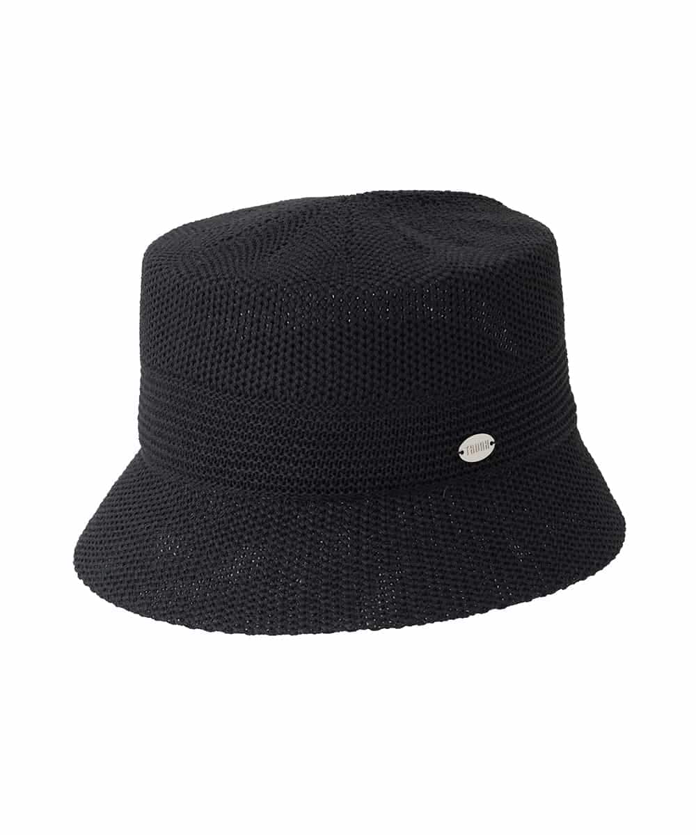 RG7ED11210 TRUNK HIROKO KOSHINO(ヒロココシノ) ニットバケットハット/日本製 ブラック