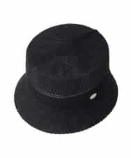 RG7ED11210 TRUNK HIROKO KOSHINO(ヒロココシノ) ニットバケットハット/日本製 ブラック