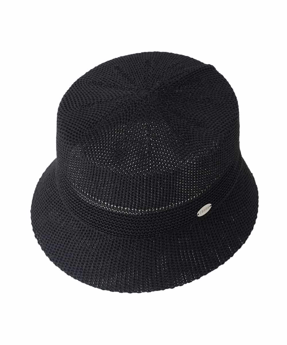 RG7ED11210 TRUNK HIROKO KOSHINO(ヒロココシノ) ニットバケットハット/日本製 ブラック