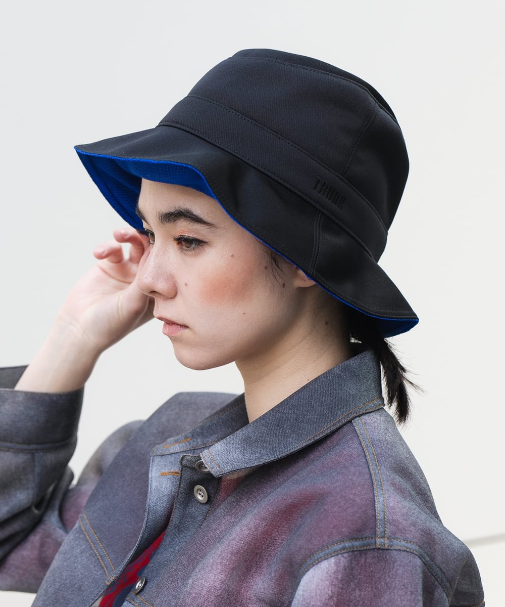 RG7GD01240 TRUNK HIROKO KOSHINO(ヒロココシノ) 【リバーシブル】サマーバケットハット ブラック