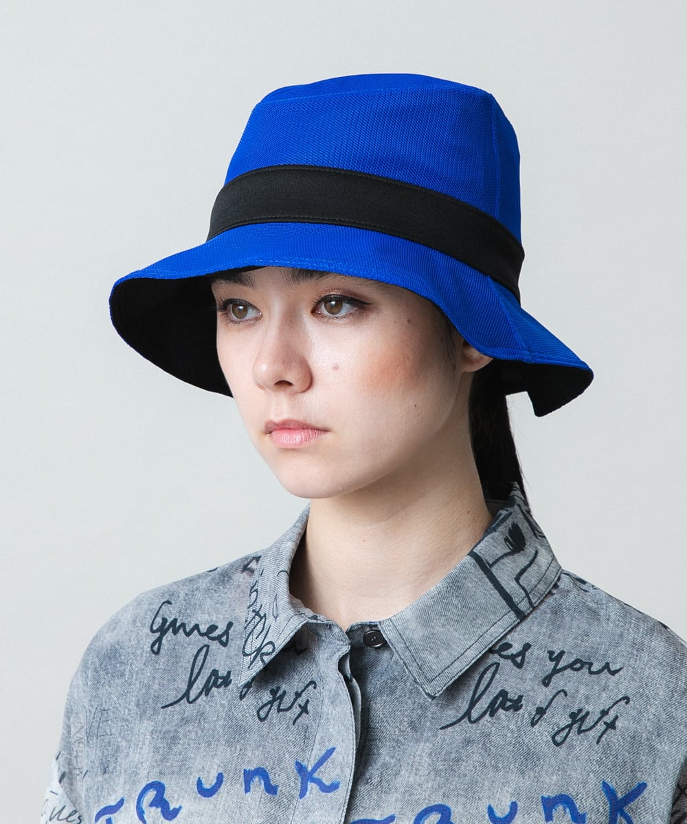 RG7GD01240 TRUNK HIROKO KOSHINO(ヒロココシノ) 【リバーシブル】サマーバケットハット ブラック