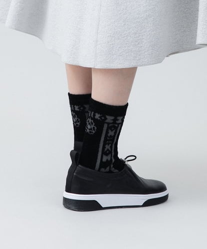 RG8AB01046 TRUNK HIROKO KOSHINO モチーフジャカードソックス  /日本製/洗濯機で洗える