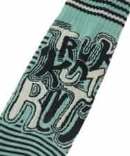 RG8ED01039 TRUNK HIROKO KOSHINO(ヒロココシノ) ロゴボーダージャカードソックス/日本製/洗濯機で洗える グリーン