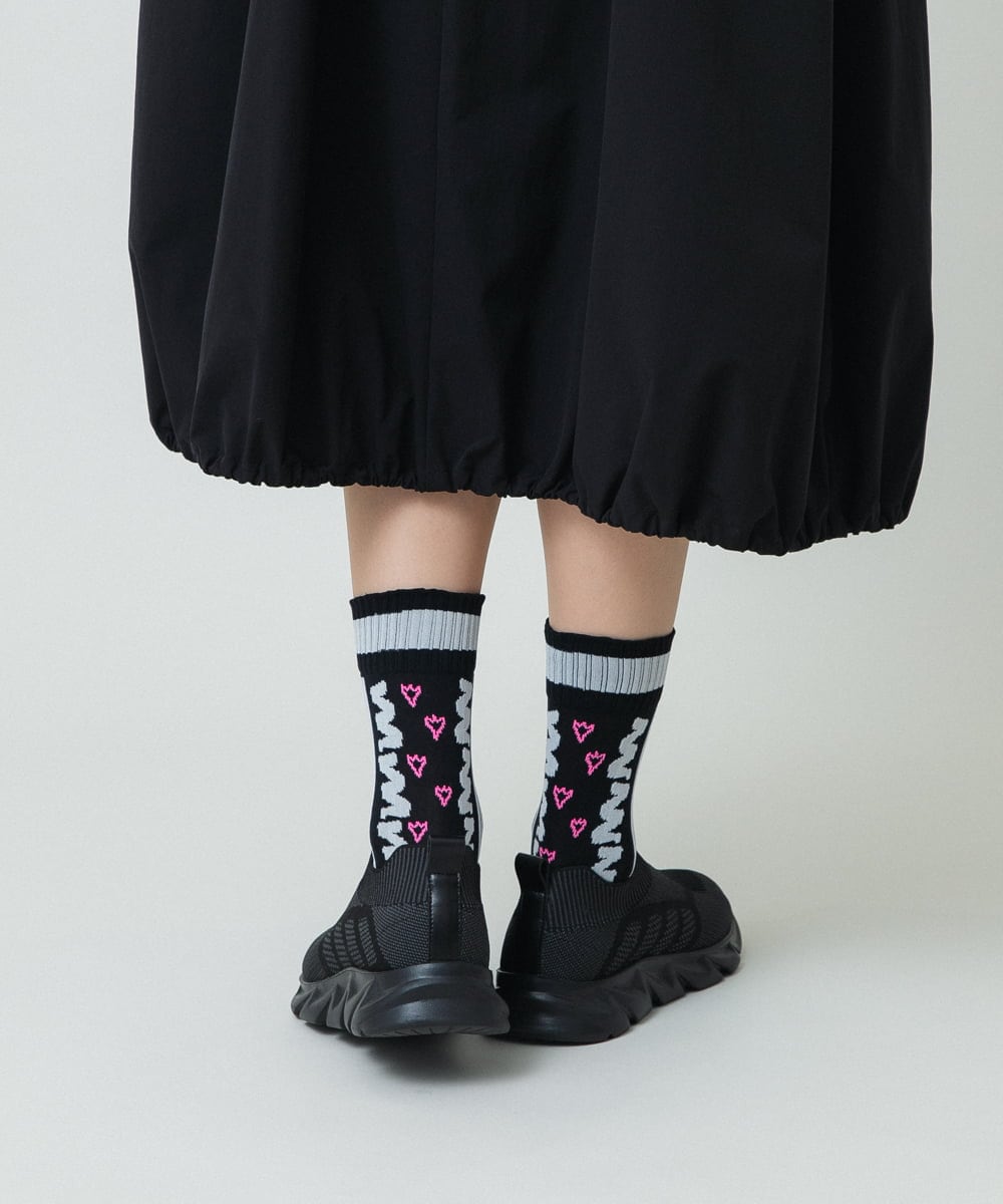 RG8GA01039 TRUNK HIROKO KOSHINO(ヒロココシノ) モンスタージャガードソックス/日本製 ブラック
