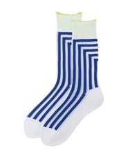 RG8GD01039 TRUNK HIROKO KOSHINO(ヒロココシノ) ストライプジャカードソックス グレー