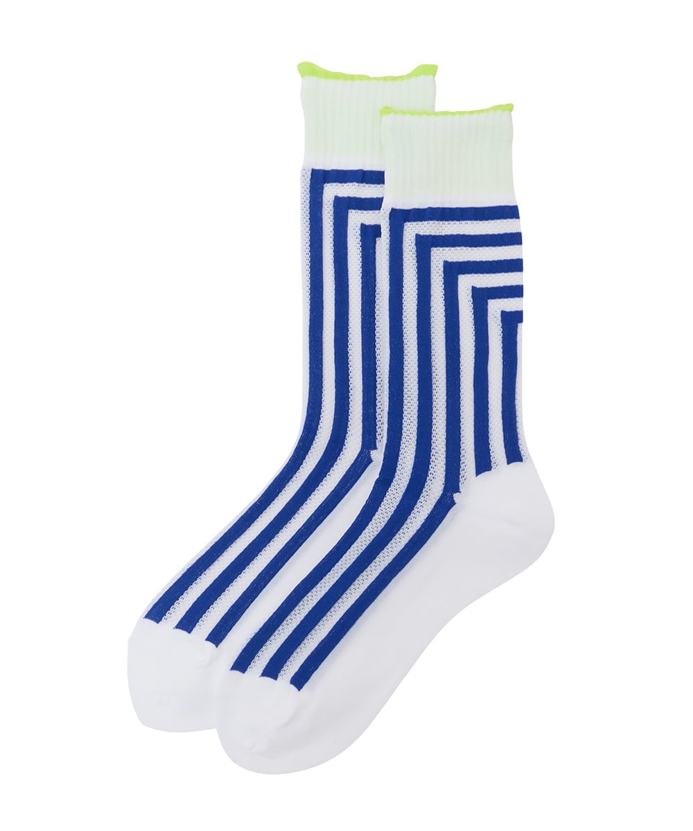 RG8GD01039 TRUNK HIROKO KOSHINO(ヒロココシノ) ストライプジャカードソックス グレー