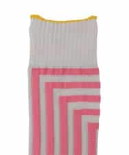 RG8GD01039 TRUNK HIROKO KOSHINO(ヒロココシノ) ストライプジャカードソックス グレー