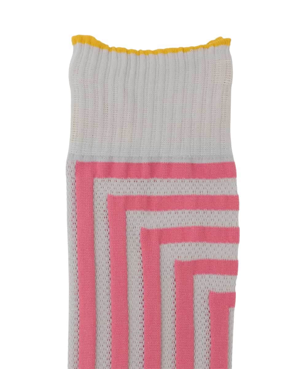 RG8GD01039 TRUNK HIROKO KOSHINO(ヒロココシノ) ストライプジャカードソックス グレー