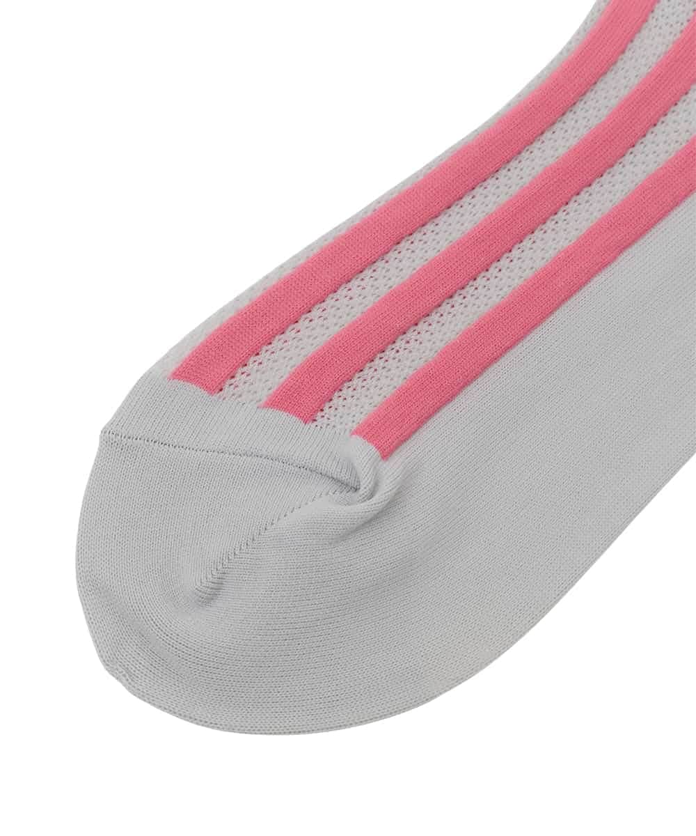 RG8GD01039 TRUNK HIROKO KOSHINO(ヒロココシノ) ストライプジャカードソックス グレー