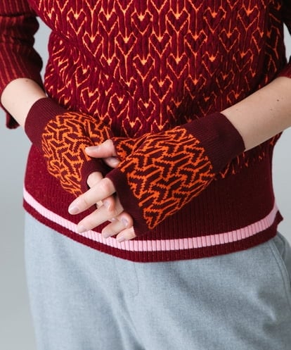 RG9AW01090 TRUNK HIROKO KOSHINO 【洗える】YABANEジャカードグローブ