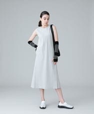 RG9IW01150 TRUNK HIROKO KOSHINO(ヒロココシノ) 【UVカット】ボーダー柄アームカバー/日本製/洗える ベージュ