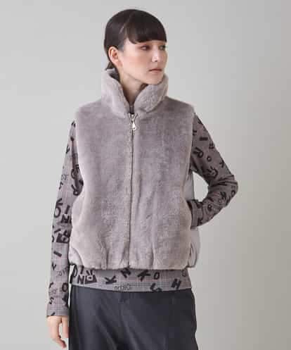 RGBAD01390 TRUNK HIROKO KOSHINO フェイクファーダウンベスト