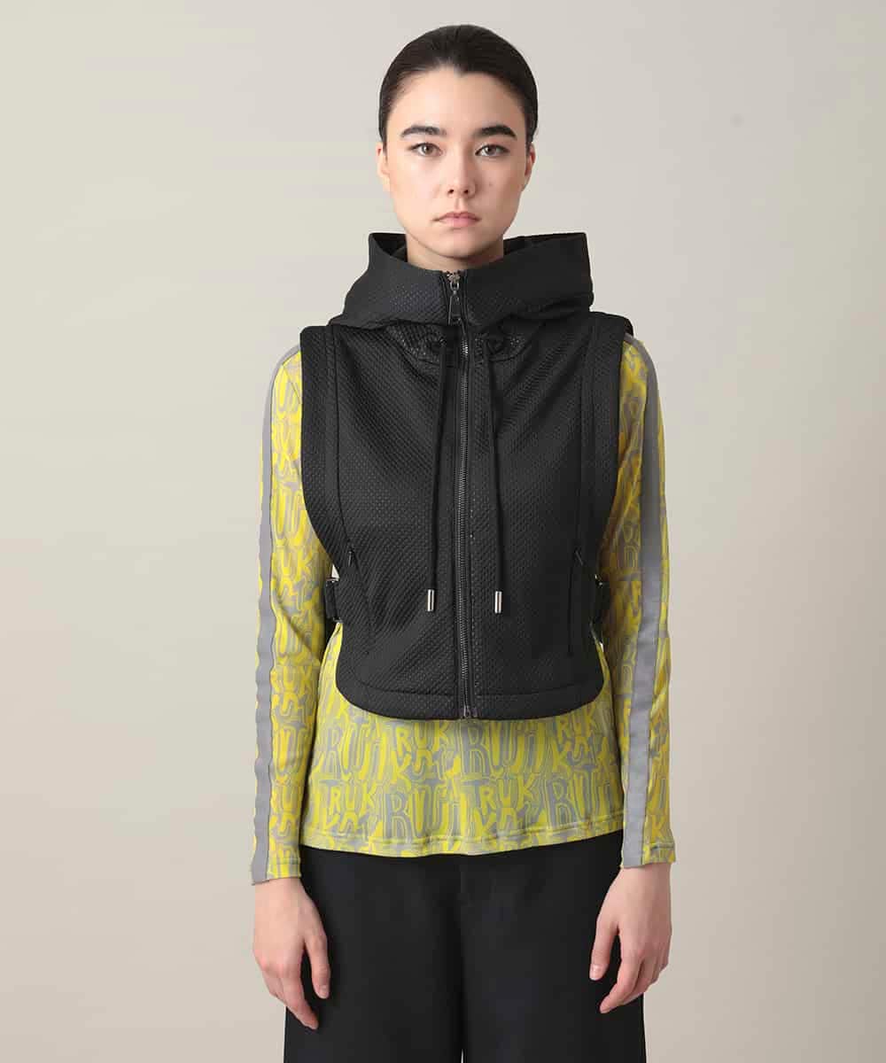 RGBED01360 TRUNK HIROKO KOSHINO(ヒロココシノ) メッシュフードベスト/洗える ブラック