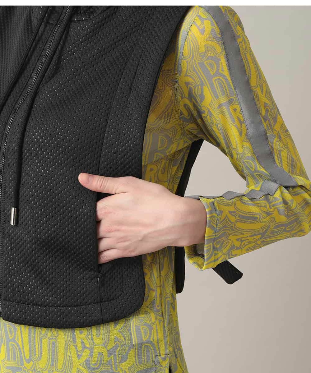 RGBED01360 TRUNK HIROKO KOSHINO(ヒロココシノ) メッシュフードベスト/洗える ブラック