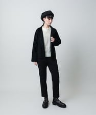 RHBAF17490 HIROKO KOSHINO(ヒロココシノ) 先染めチェックリブジョイントプルオーバー/日本製 アイボリー