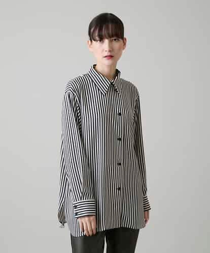 RHBAH08660 HIROKO KOSHINO ストライプデザインブラウス /日本製/洗える