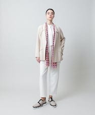 RHBED52450 HIROKO KOSHINO(ヒロココシノ) ドレープタイシフォンブラウス /日本製/洗える ホワイト