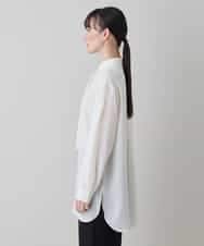 RHBED52450 HIROKO KOSHINO(ヒロココシノ) ドレープタイシフォンブラウス /日本製/洗える ホワイト