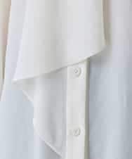 RHBED52450 HIROKO KOSHINO(ヒロココシノ) ドレープタイシフォンブラウス /日本製/洗える ホワイト