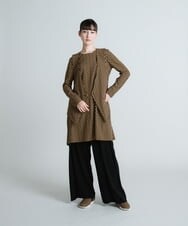 RHBES22490 HIROKO KOSHINO(ヒロココシノ) 【日本製】ドットパターンベスト マスタード