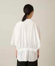 RHBFD03540 HIROKO KOSHINO(ヒロココシノ) ダブルポケットサッカーライクシャツ /日本製/洗える ホワイト