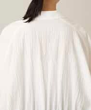 RHBFD03540 HIROKO KOSHINO(ヒロココシノ) ダブルポケットサッカーライクシャツ /日本製/洗える ホワイト