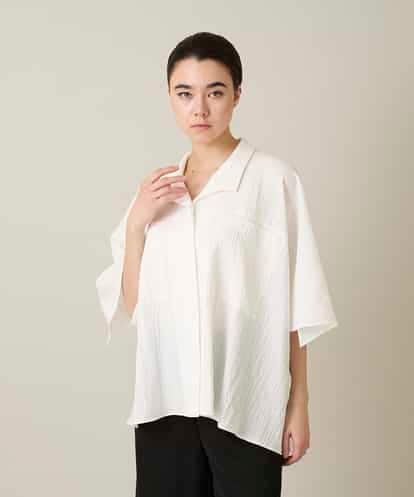 RHBFD03540 HIROKO KOSHINO ダブルポケットサッカーライクシャツ /日本製/洗える