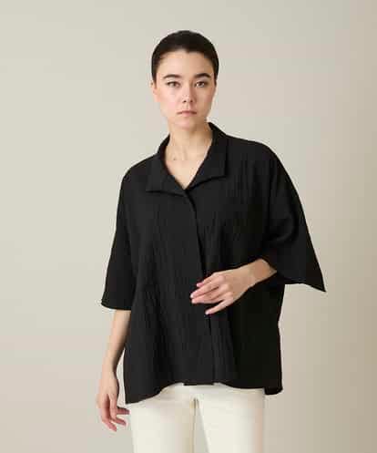 RHBFD03540 HIROKO KOSHINO ダブルポケットサッカーライクシャツ /日本製/洗える