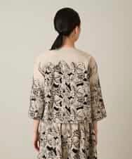 RHBFF11890 HIROKO KOSHINO(ヒロココシノ) カットワークフラワーブラウス /洗える ベージュ