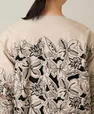 RHBFF11890 HIROKO KOSHINO(ヒロココシノ) カットワークフラワーブラウス /洗える ベージュ