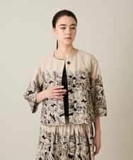 RHBFF11890 HIROKO KOSHINO(ヒロココシノ) カットワークフラワーブラウス /洗える ベージュ