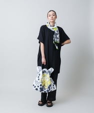 RHBGA08720 HIROKO KOSHINO(ヒロココシノ) ソフトジョーゼットロングジレ/日本製 ブラック