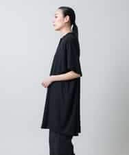 RHBGA08720 HIROKO KOSHINO(ヒロココシノ) ソフトジョーゼットロングジレ/日本製 ブラック