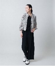 RHBGC25630 HIROKO KOSHINO(ヒロココシノ) フラワーモチーフドロストデザインブルゾン /洗える ベージュ