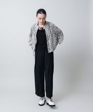 RHBGC25630 HIROKO KOSHINO(ヒロココシノ) フラワーモチーフドロストデザインブルゾン /洗える ベージュ