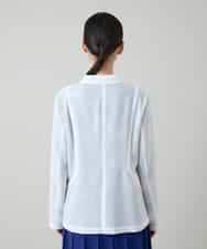 RHBGD03690 HIROKO KOSHINO(ヒロココシノ) メッシュシアージャケット/日本製 ホワイト